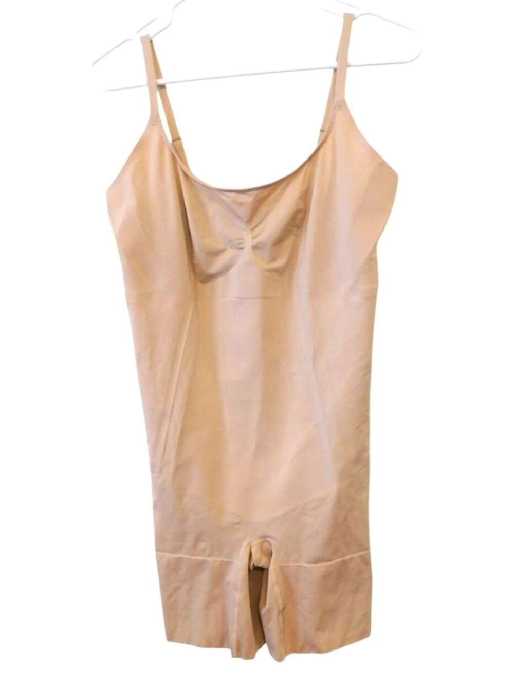 Spanx Womens Beige Shapewear Bodysuit 2X Adjustable Straps Nylon Blend Shaper